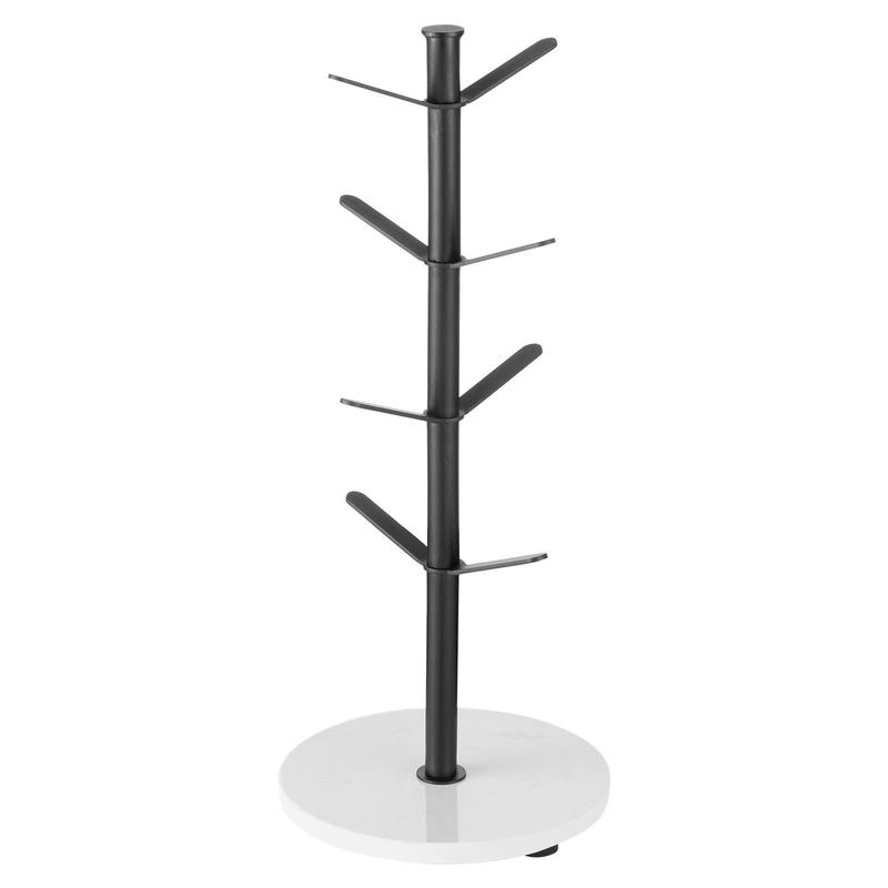 Home Bar And Counter - Mug Holder Tree with Marble Base,
