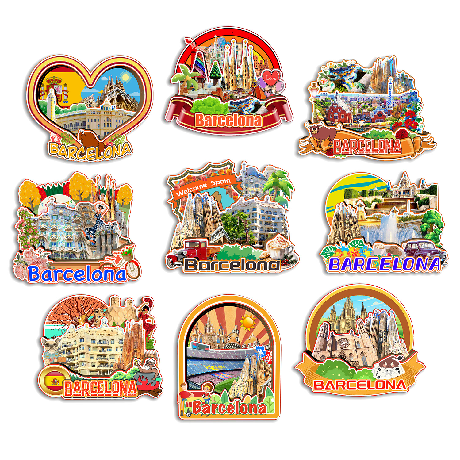 Home Barcelona - Barcelona SPAIN Fridge Magnet Travel Souvenir