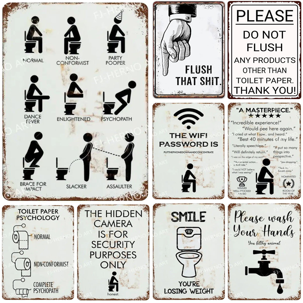 Home Bar Signs - Attention Metal Tin Sign Washing Room