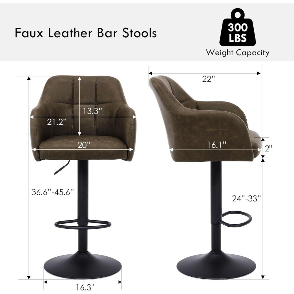 Set of 4 Swivel Leather Bar St – Home Bar And Counter recenzja i cena