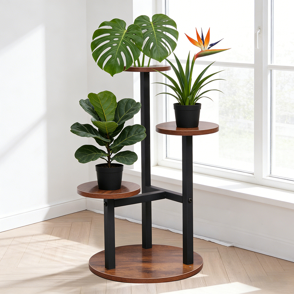 3-Tier Rustic Wood & Metal Pla – Home Bar Shelves recenzja i cena