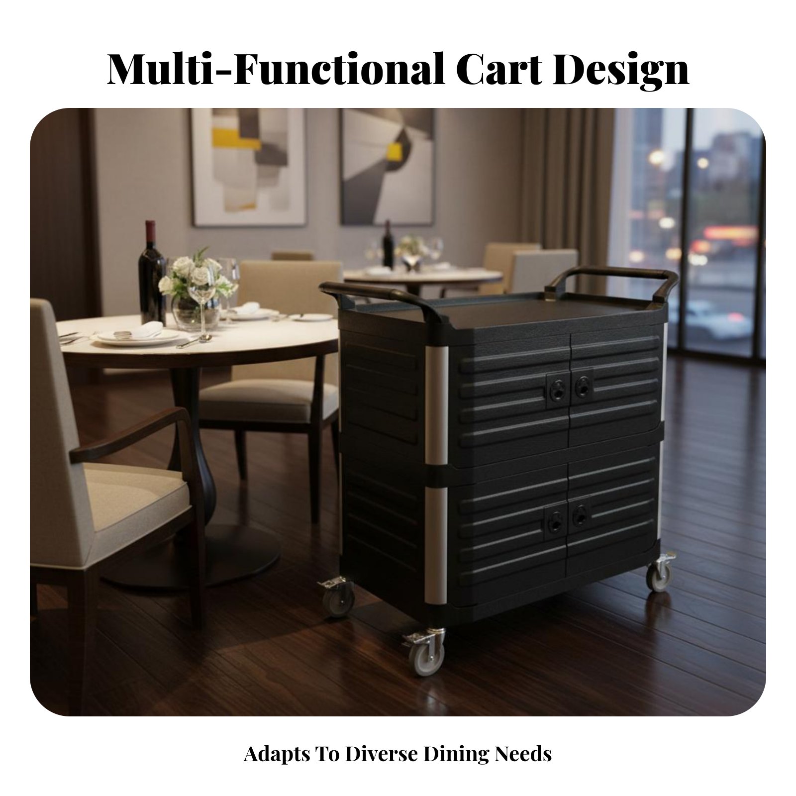 3-Tier utility Cart with caste – Home Bar Shelf recenzja i cena