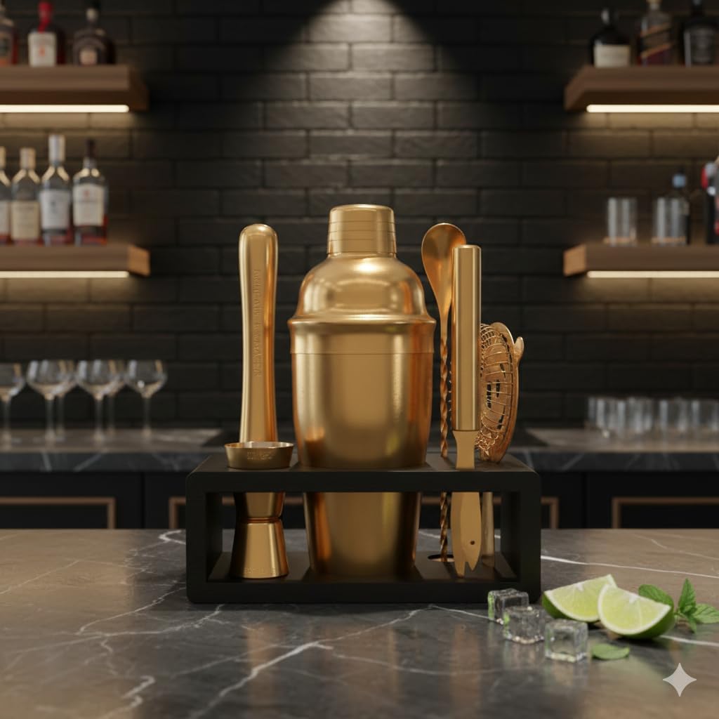 Antique Gold Cocktail Shaker S – Cocktail Recipe Book recenzja i cena