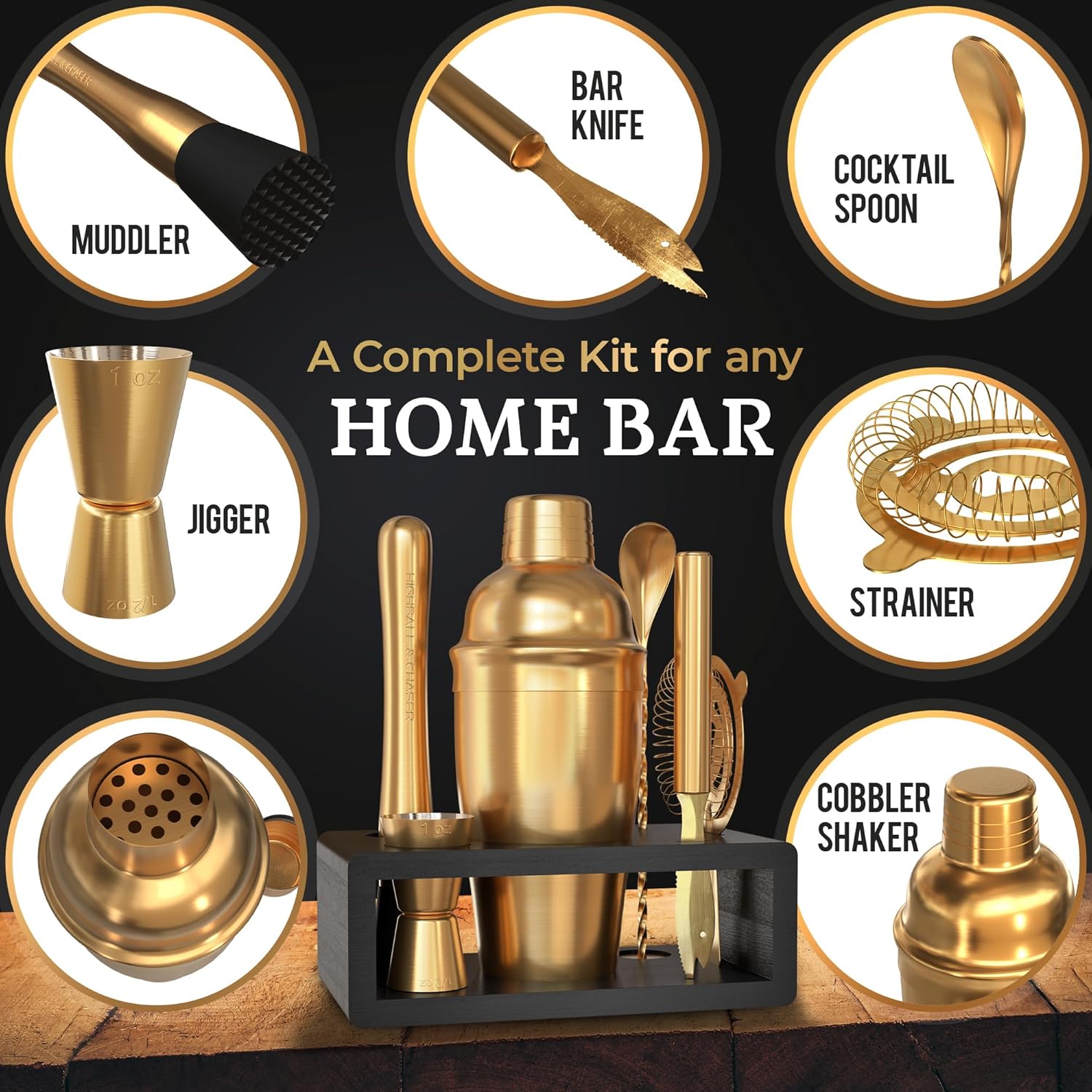 Antique Gold Cocktail Shaker S – Cocktail Recipe Book recenzja i cena