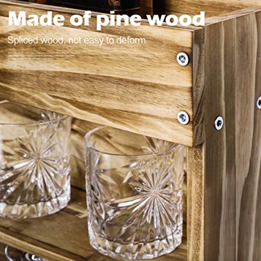 Wine Rack Wall Mounted WoodAlc – Home Bar Shelf recenzja i cena