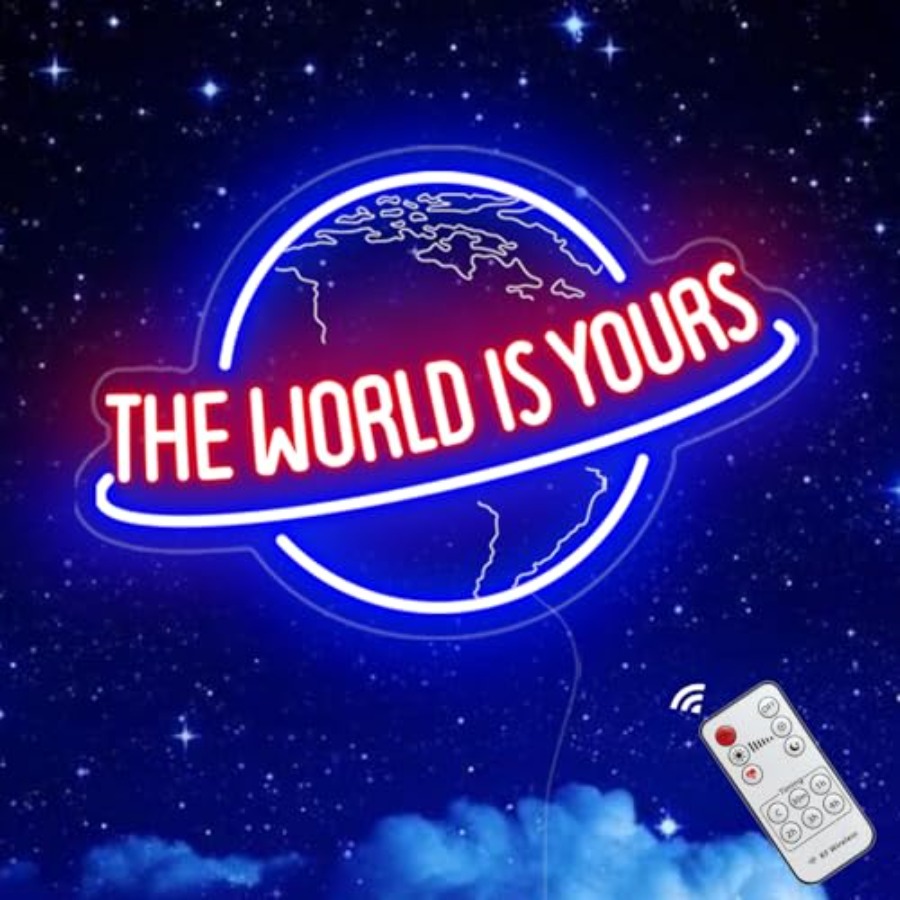 The World Is Yours Neon Sign,  – Home Bar Signs recenzja i cena