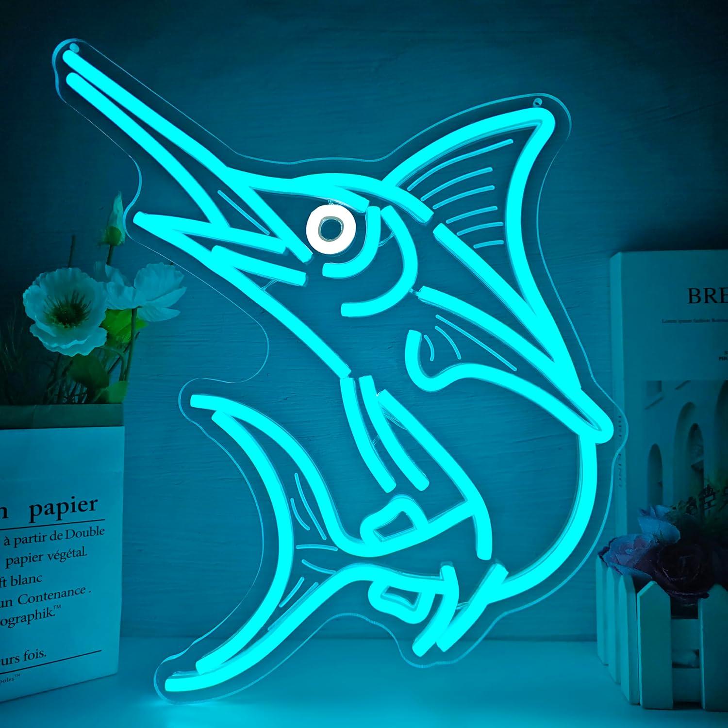 Marlin Fish Neon Sign Deep Sea – Home Bar Signs recenzja i cena
