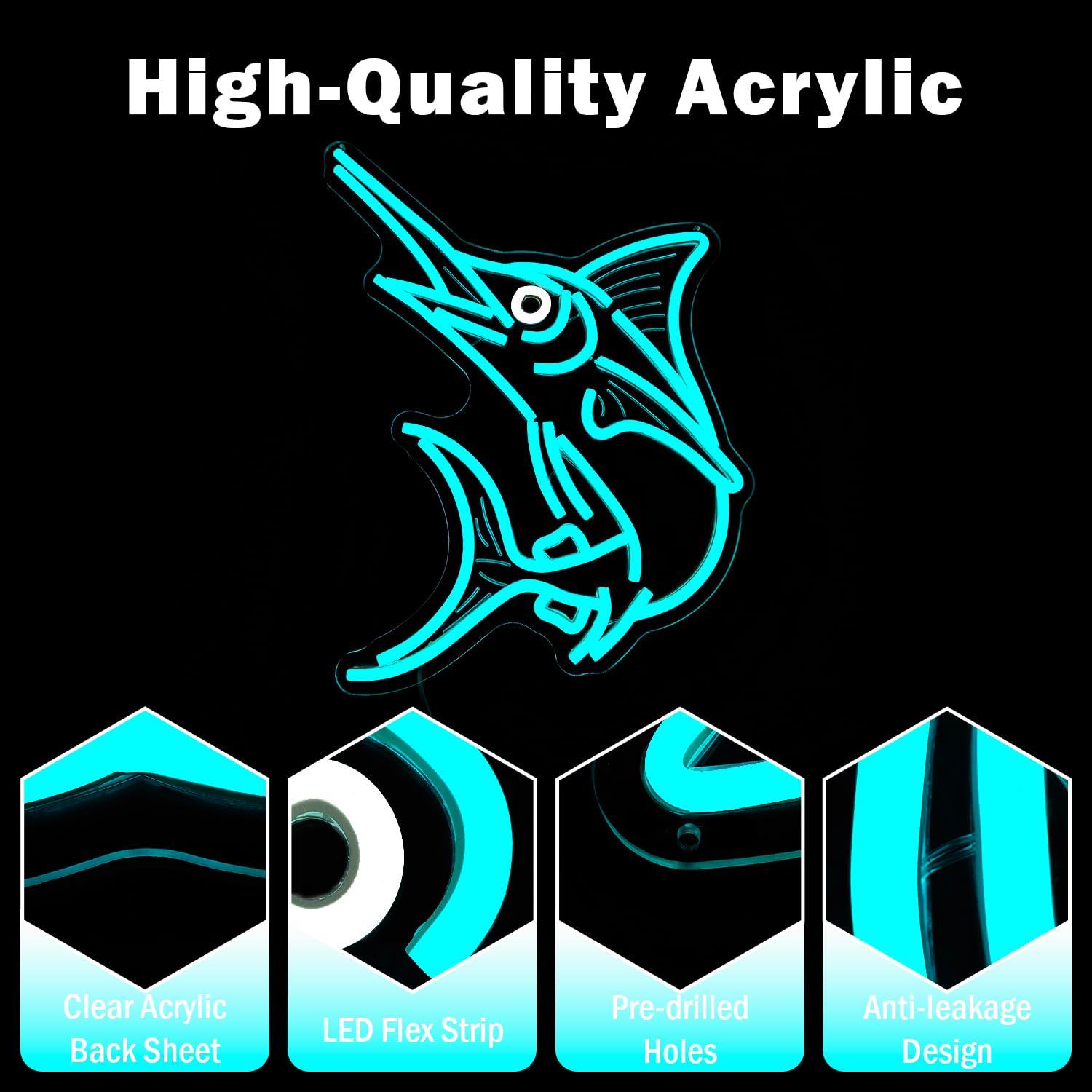 Marlin Fish Neon Sign Deep Sea – Home Bar Signs recenzja i cena