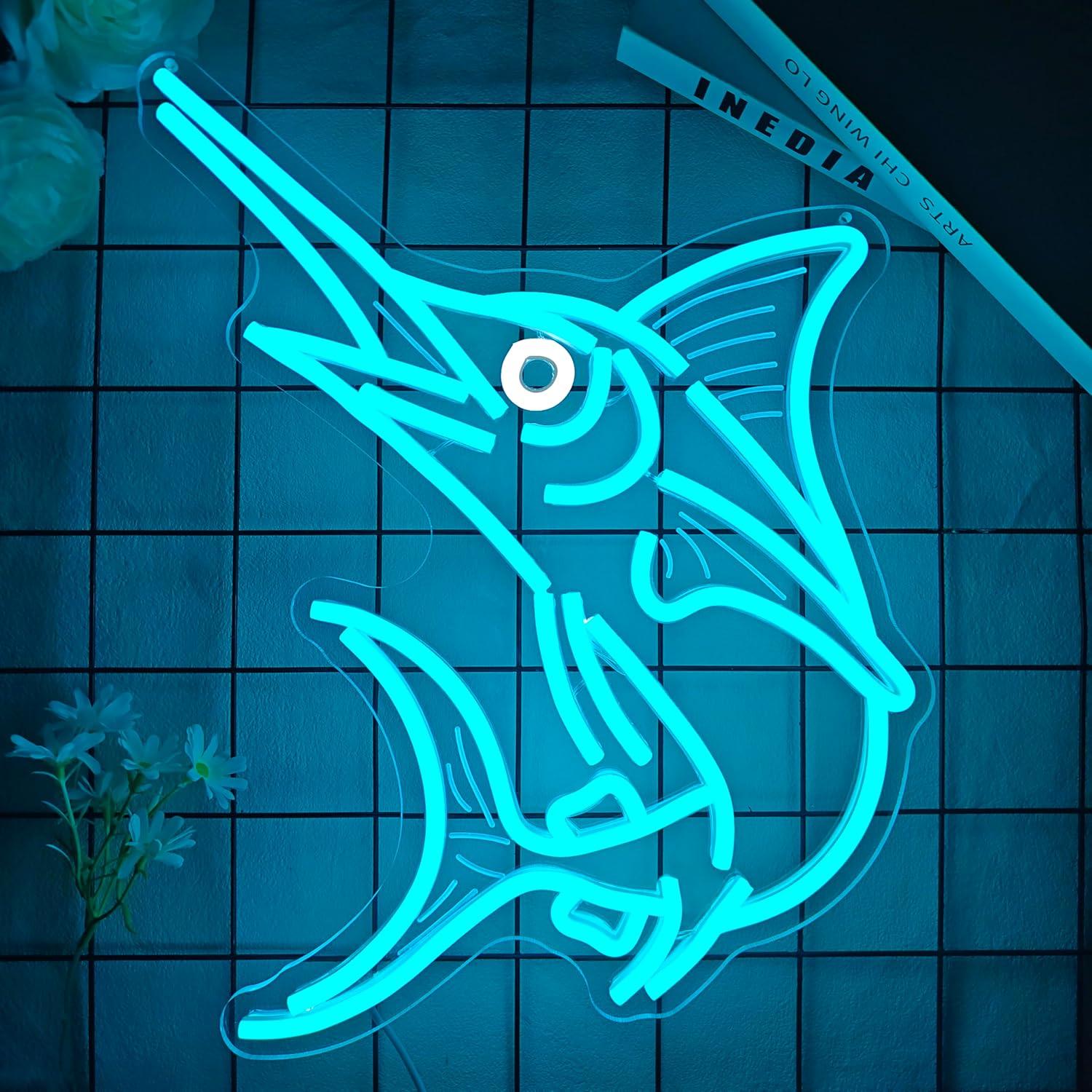 Marlin Fish Neon Sign Deep Sea – Home Bar Signs recenzja i cena