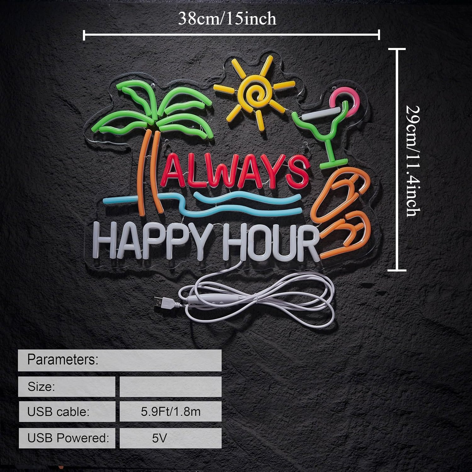 Always Happy Hour Beer Bar Neo – Home Bar Signs recenzja i cena