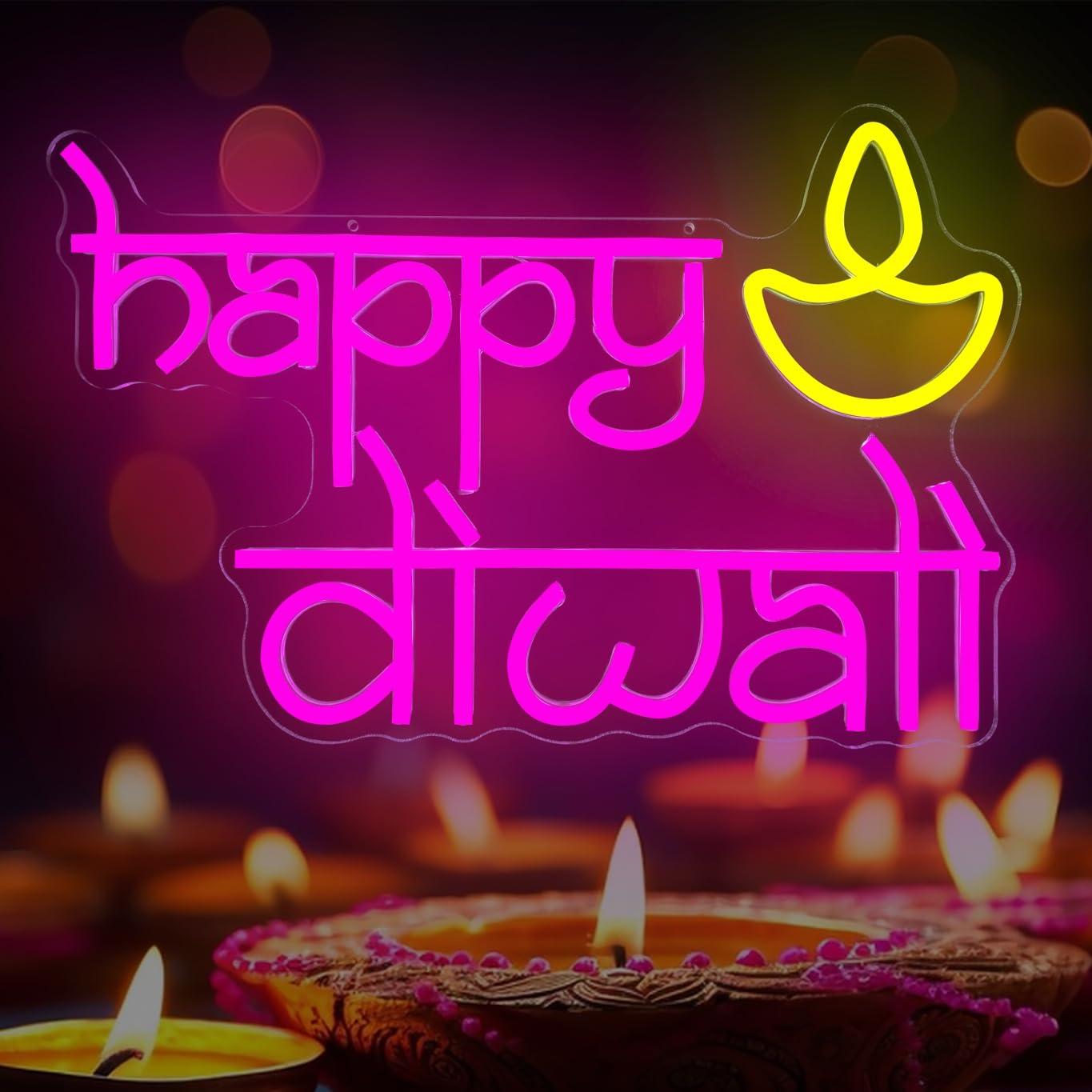 Happy Diwali Neon Sign USB Pow – Home Bar Signs recenzja i cena