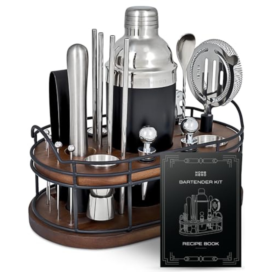 Bartender Kit - 22-Piece Cockt – Cocktail Recipe Book recenzja i cena