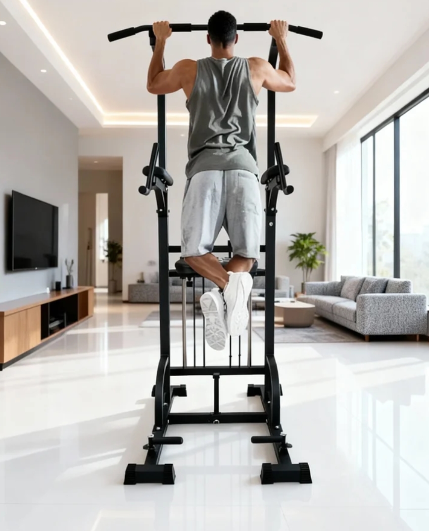 Power Tower Pull-Up Dip Statio – Home Bar Setup recenzja i cena