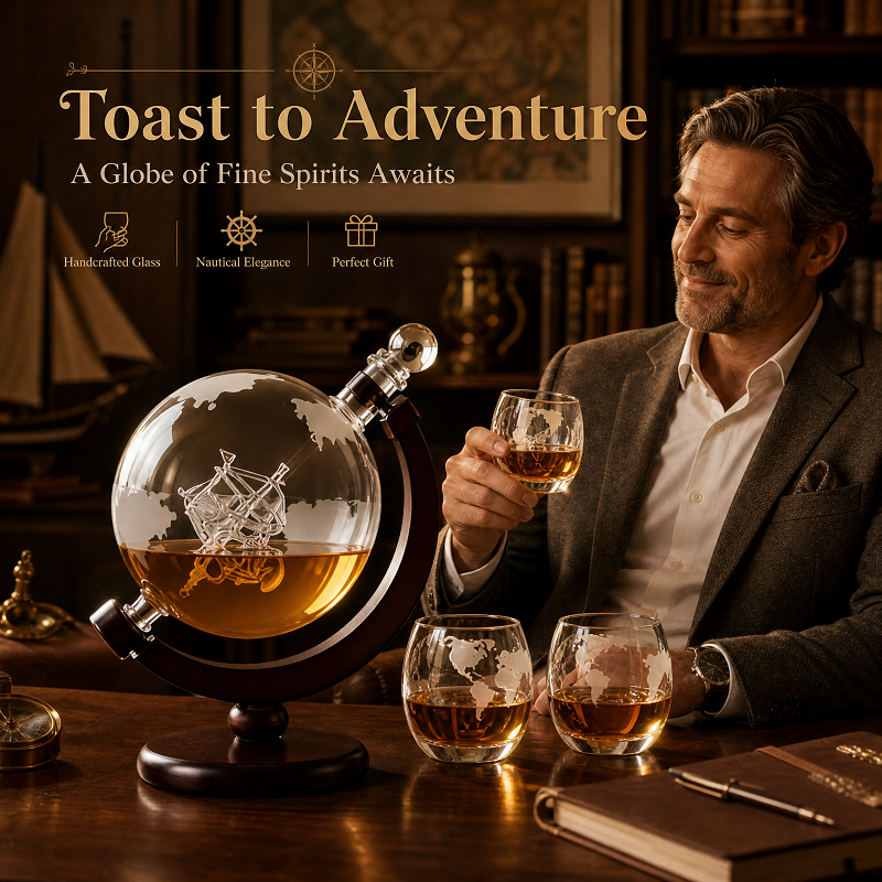 Globe Whiskey Decanter Set wit – Decanter Globe Set recenzja i cena