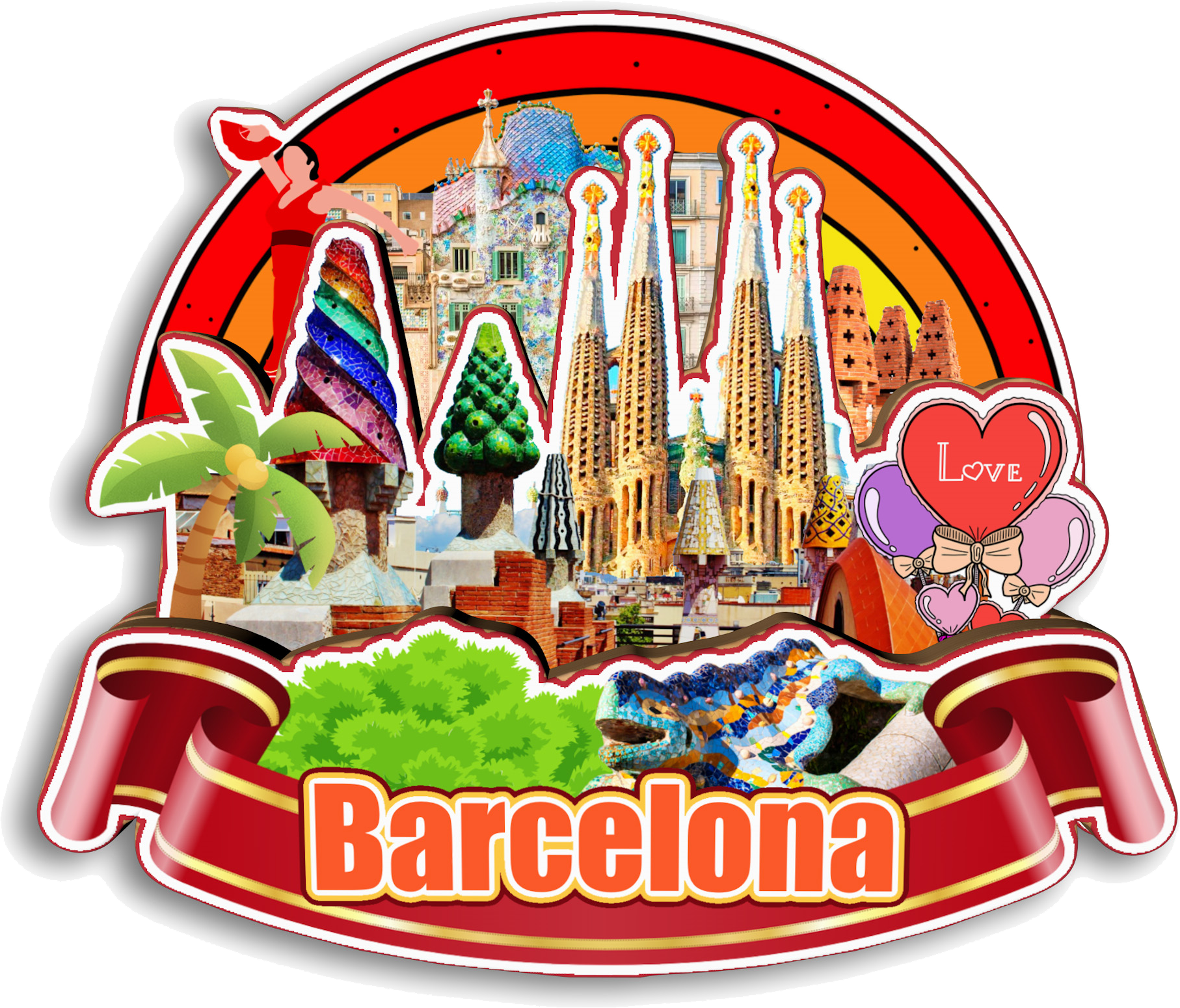 Barcelona SPAIN Fridge Magnet  – Home Barcelona recenzja i cena