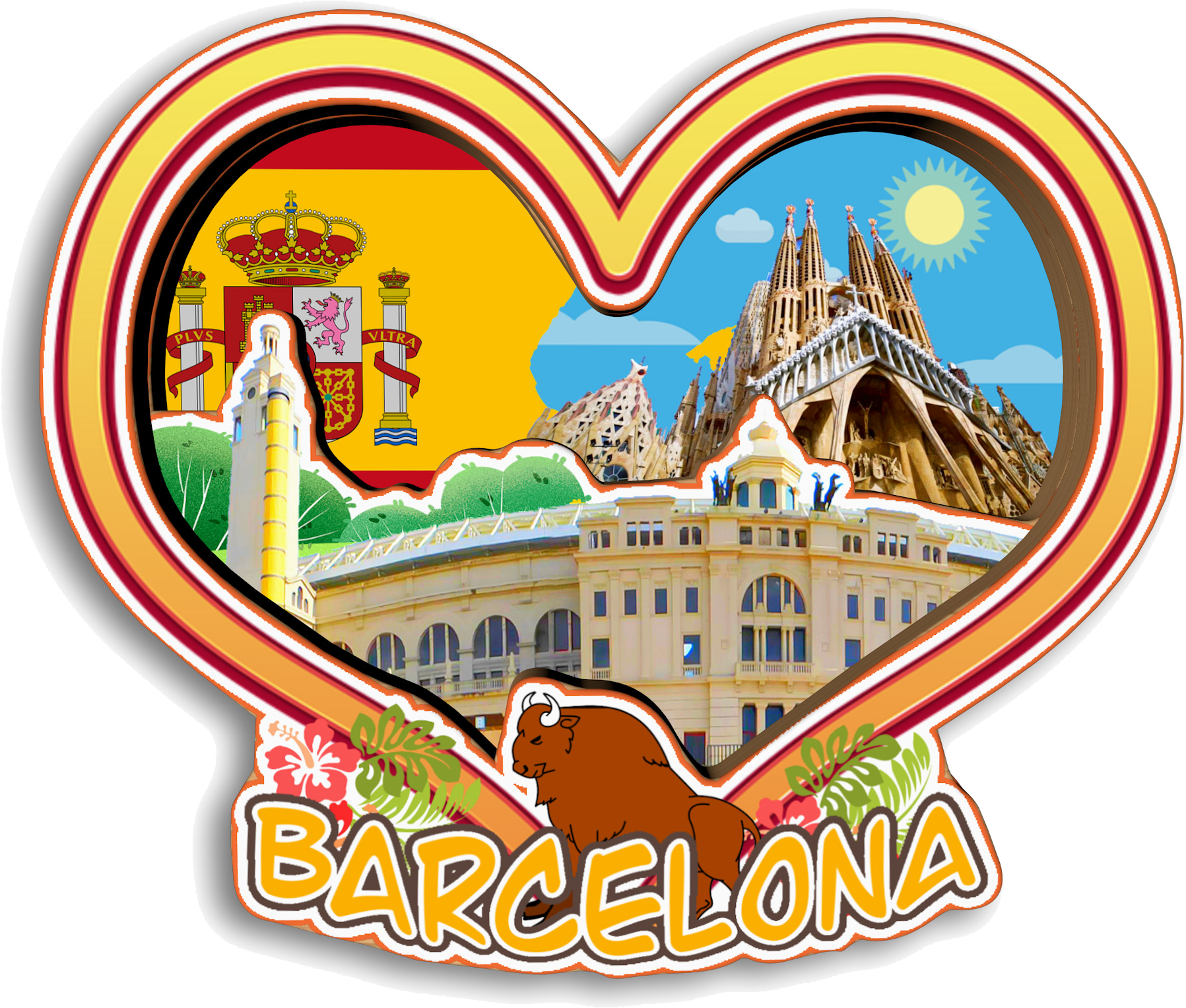 Barcelona SPAIN Fridge Magnet  – Home Barcelona recenzja i cena
