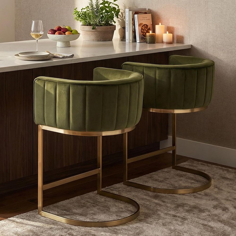 24 Velvet Upholstered Counter  – Home Bar And Counter recenzja i cena