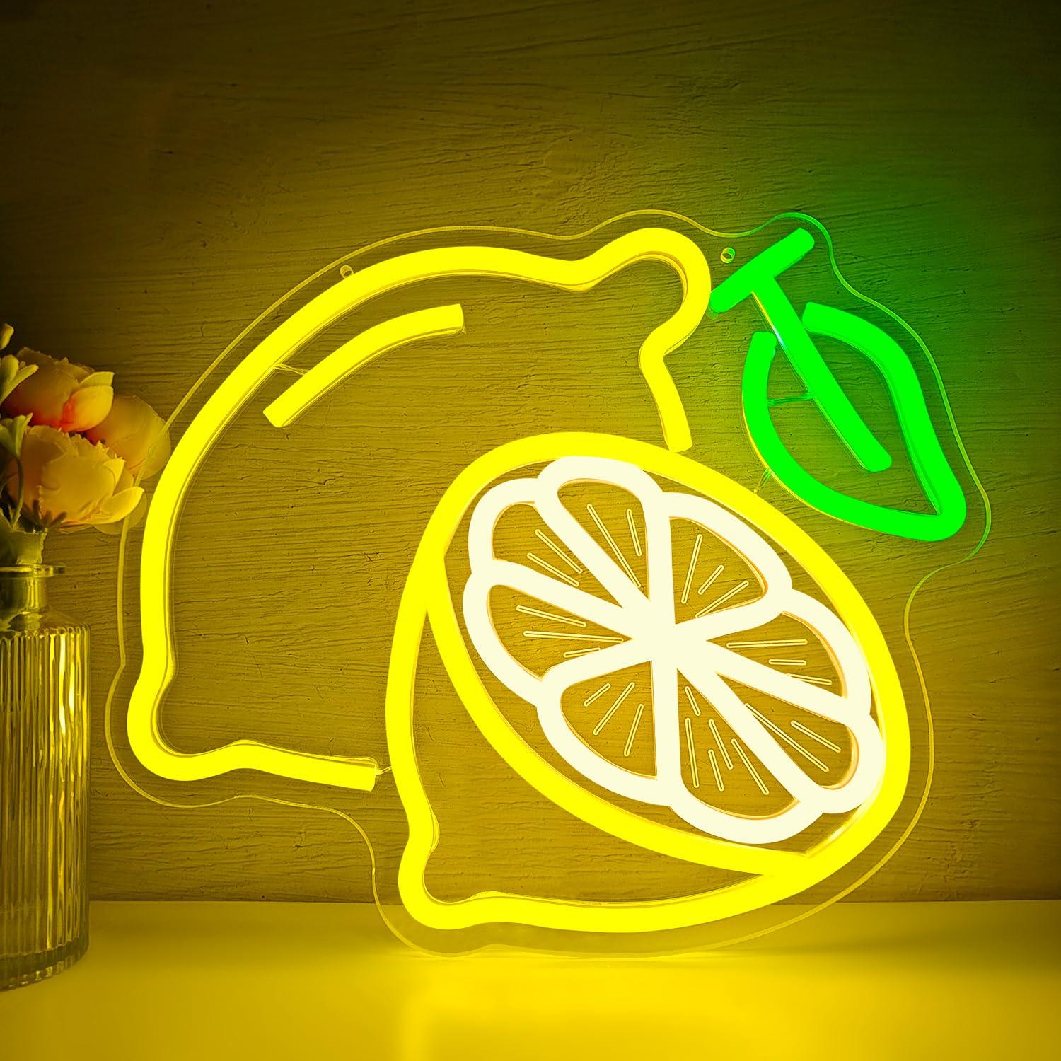 Lemon Neon Sign Dimmable LED L – Home Bar Signs recenzja i cena