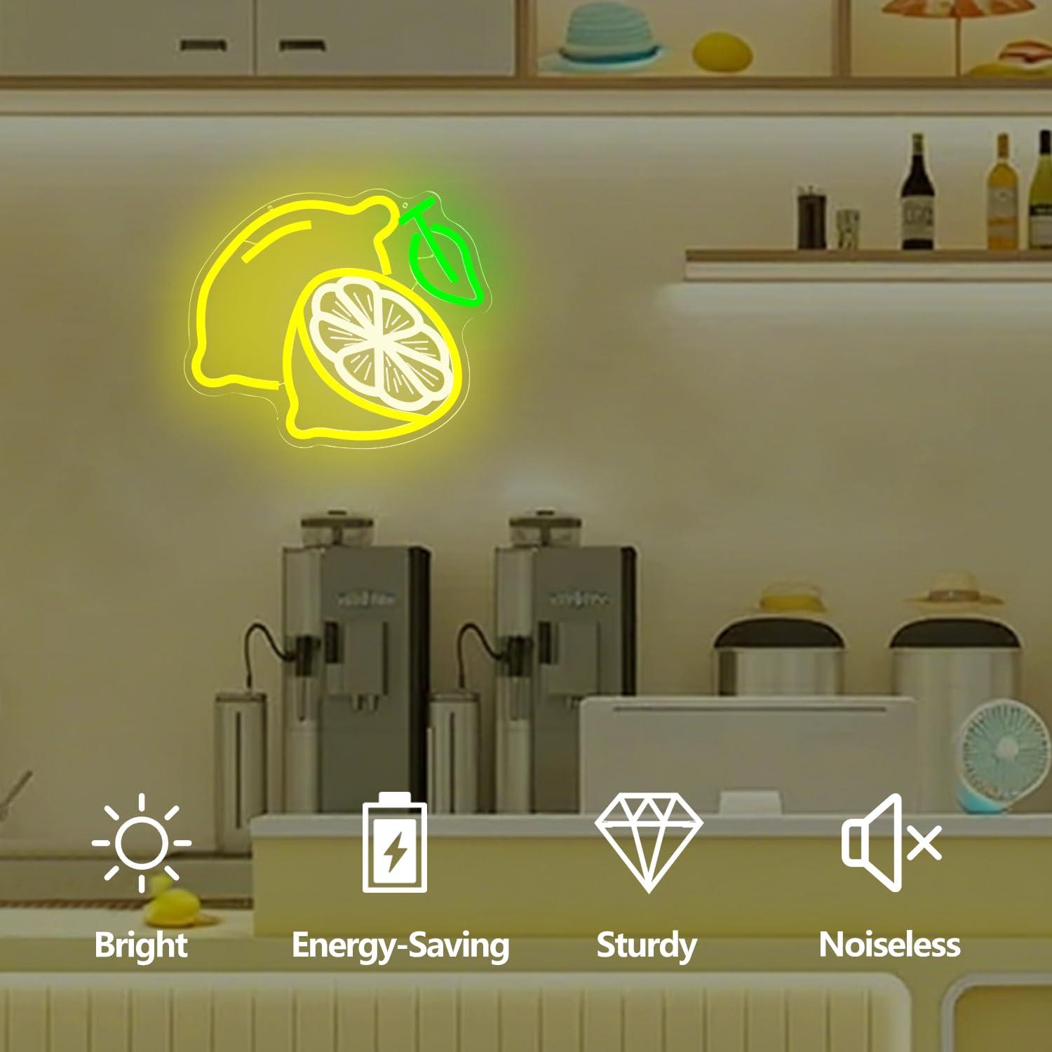 Lemon Neon Sign Dimmable LED L – Home Bar Signs recenzja i cena
