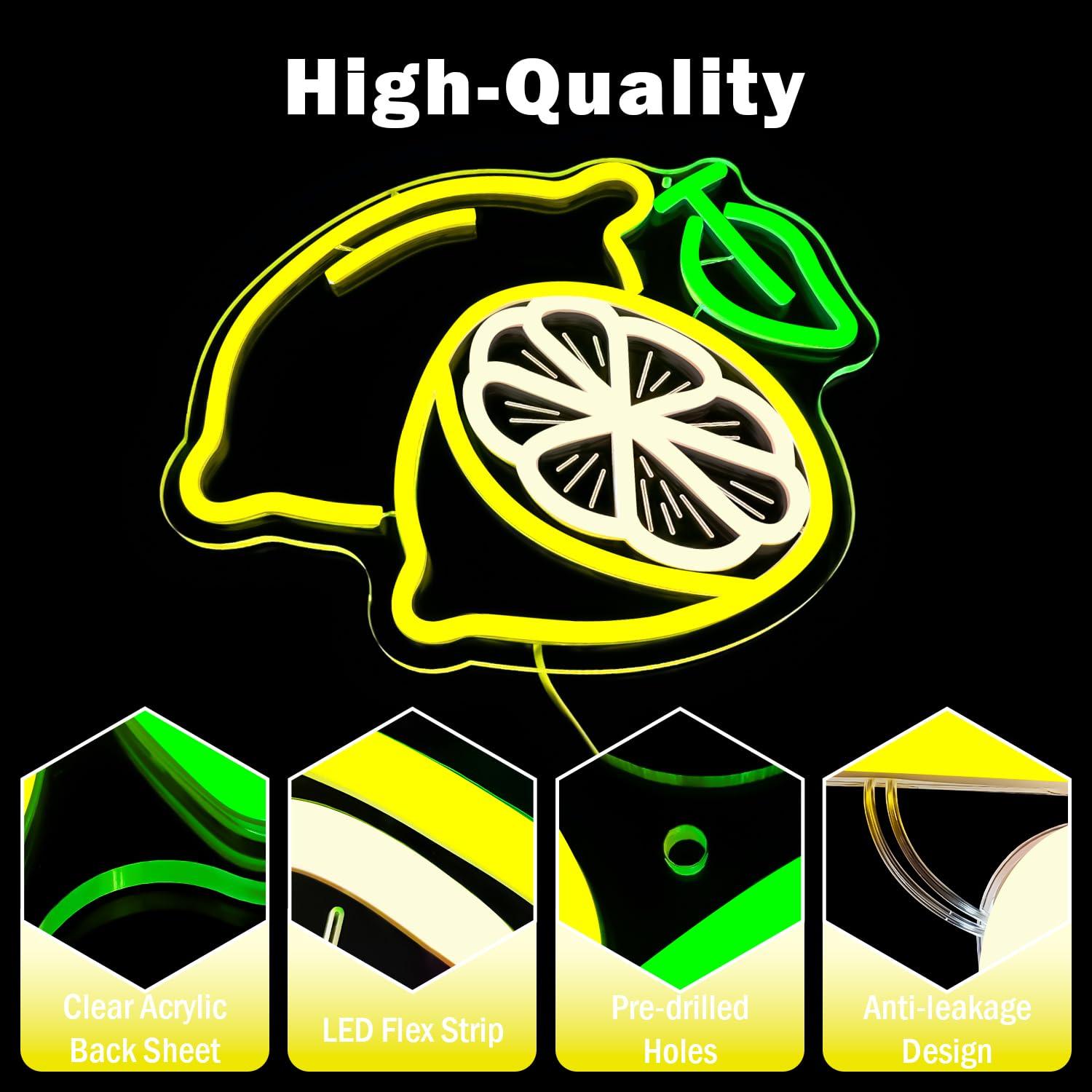 Lemon Neon Sign Dimmable LED L – Home Bar Signs recenzja i cena