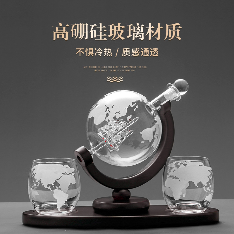 2025 Newest 3PC Glass Globe De – Decanter Globe Set recenzja i cena