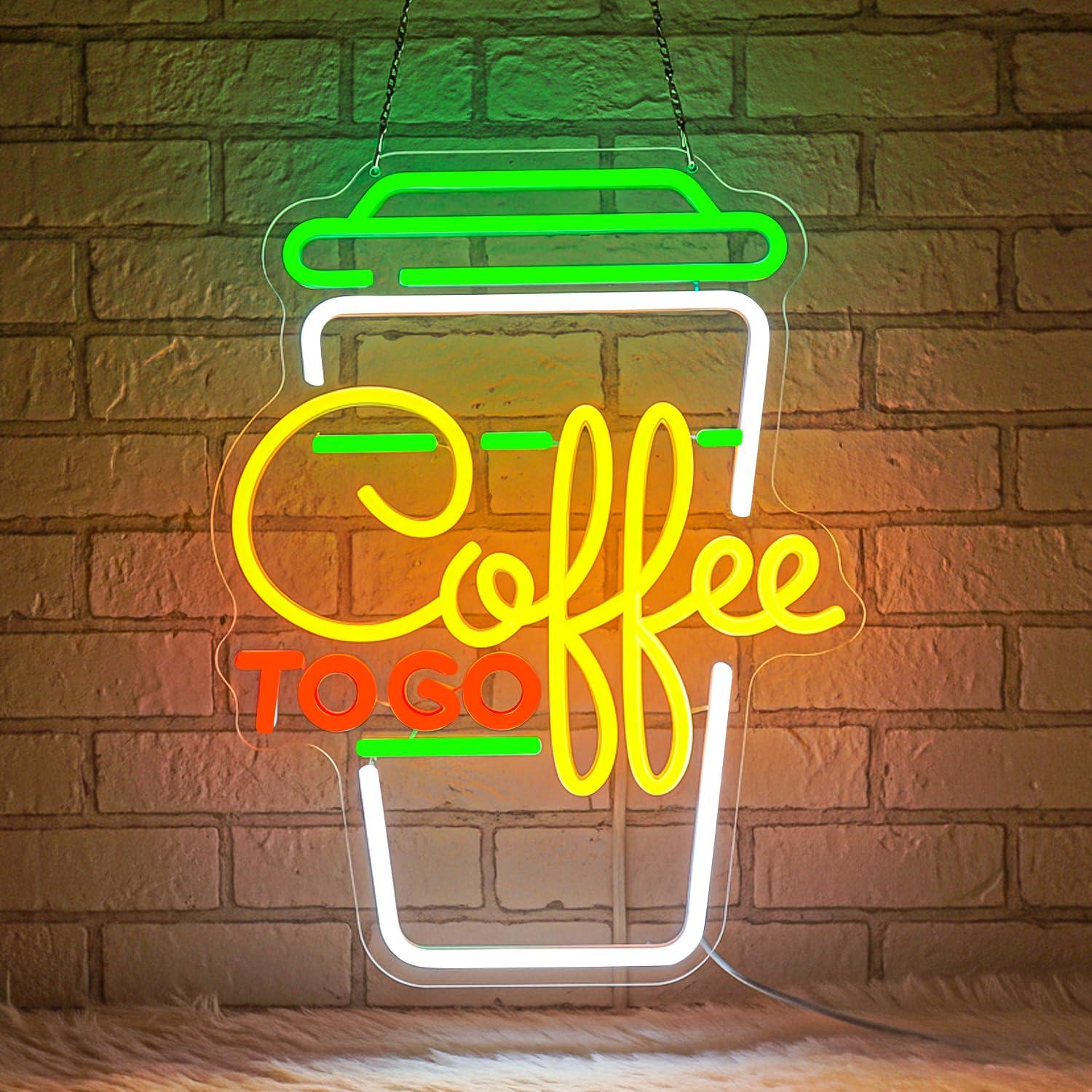 Coffee Neon Sign USB Dimmable  – Home Bar Signs recenzja i cena