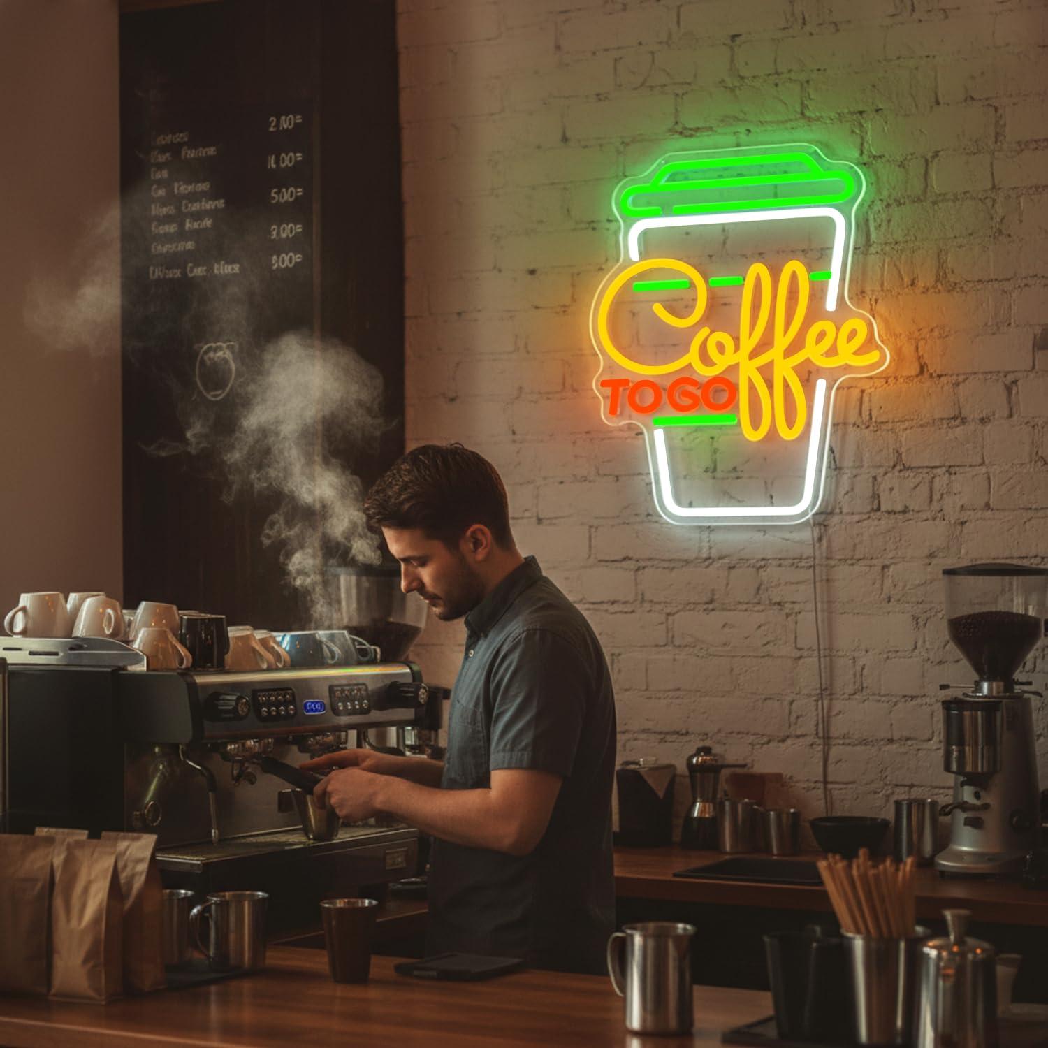 Coffee Neon Sign USB Dimmable  – Home Bar Signs recenzja i cena
