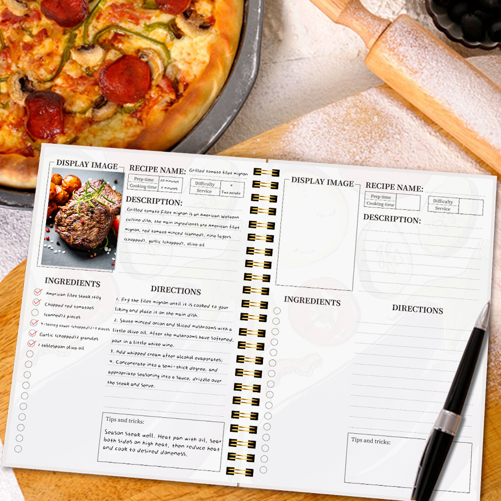A5 Recipe Book with Full-Color – Cocktail Recipe Book recenzja i cena