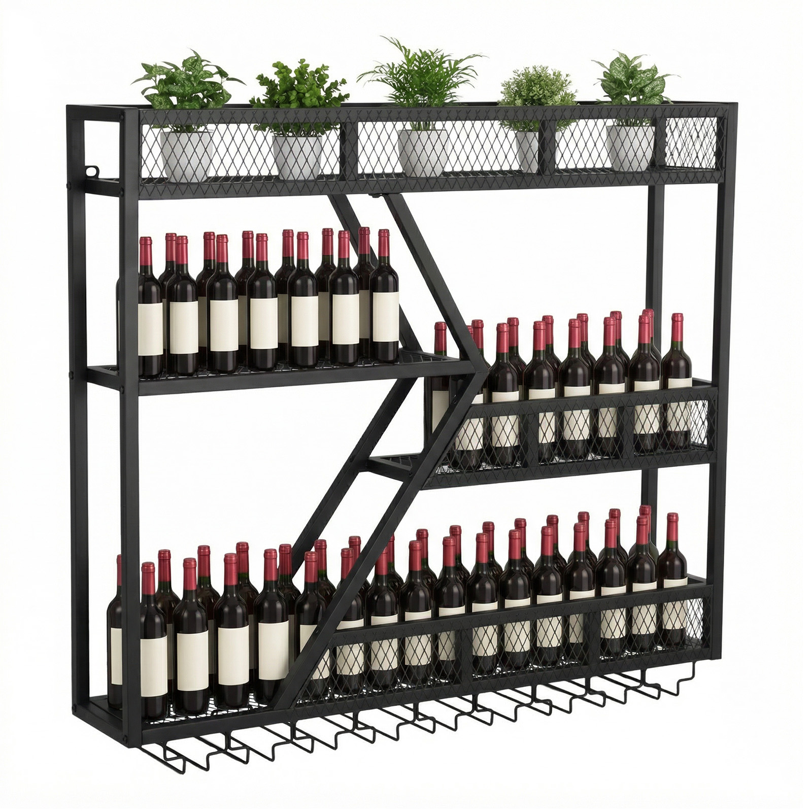 39in 3-Tiers Floating Bar Shel – Home Bar Shelf recenzja i cena