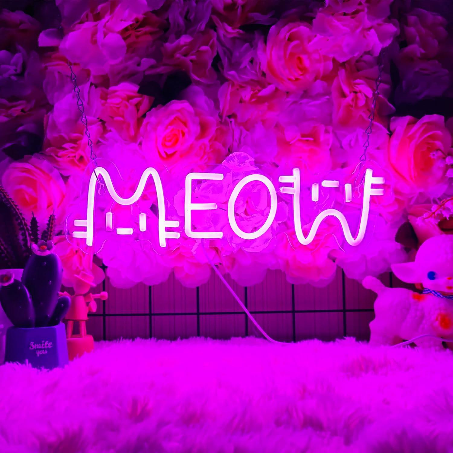 Meow Neon Sign Cat USB Powered – Home Bar Signs recenzja i cena