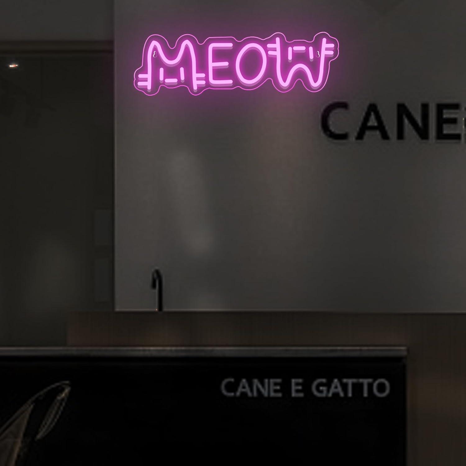 Meow Neon Sign Cat USB Powered – Home Bar Signs recenzja i cena