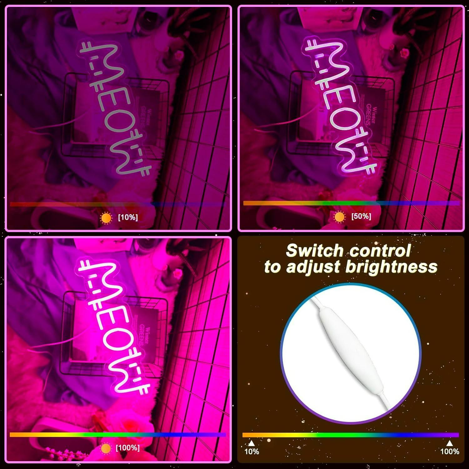 Meow Neon Sign Cat USB Powered – Home Bar Signs recenzja i cena