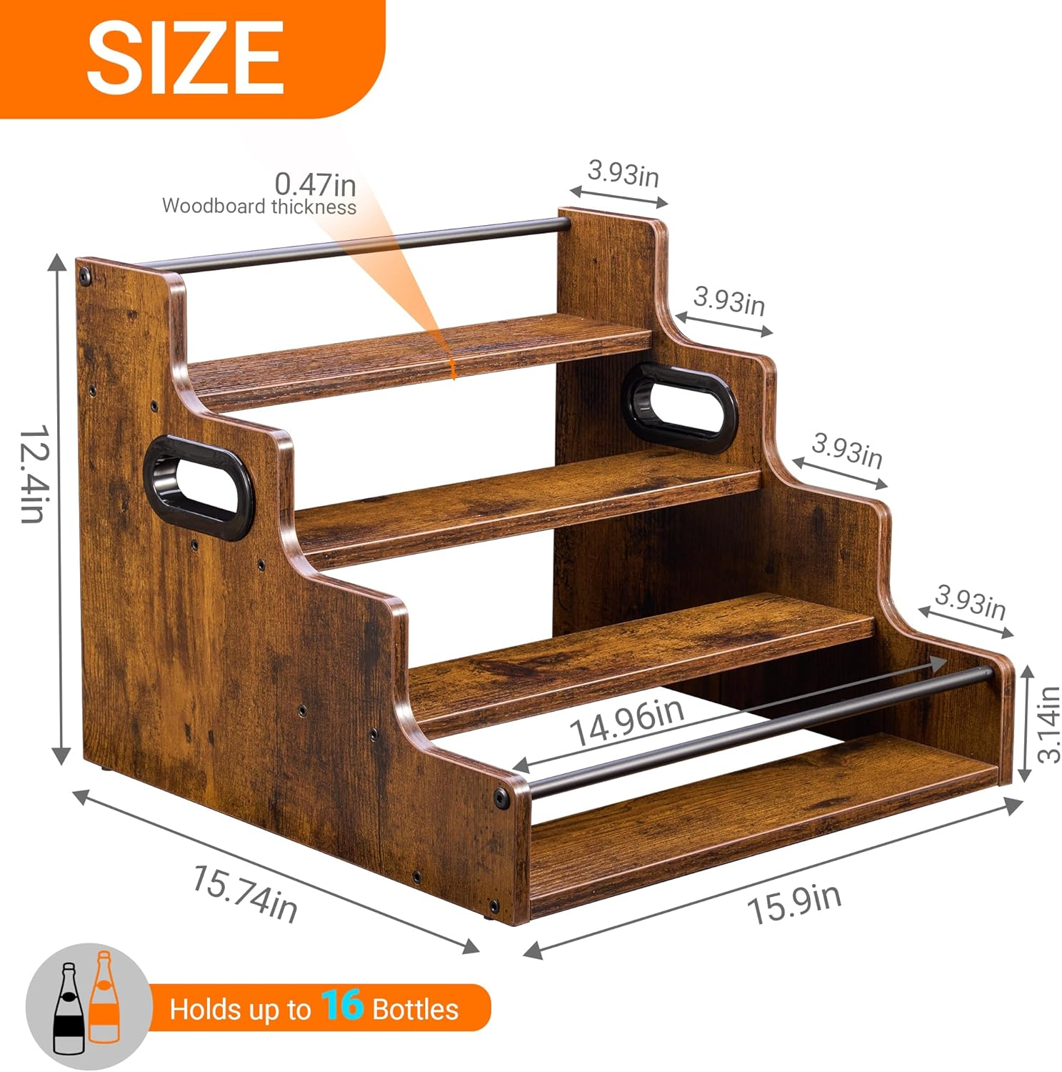 Liquor Bottle Display Shelf, C – Home Bar Shelf recenzja i cena
