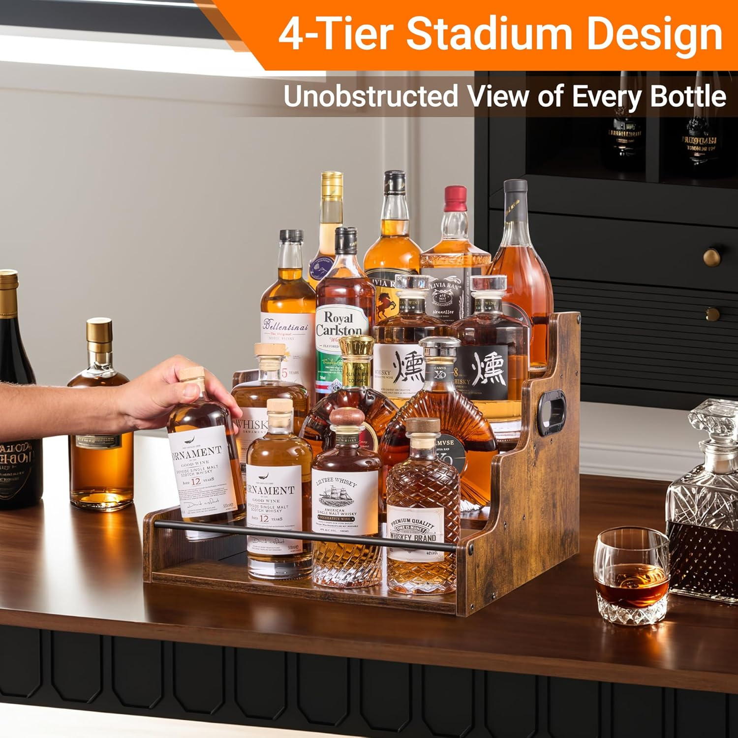 Liquor Bottle Display Shelf, C – Home Bar Shelf recenzja i cena