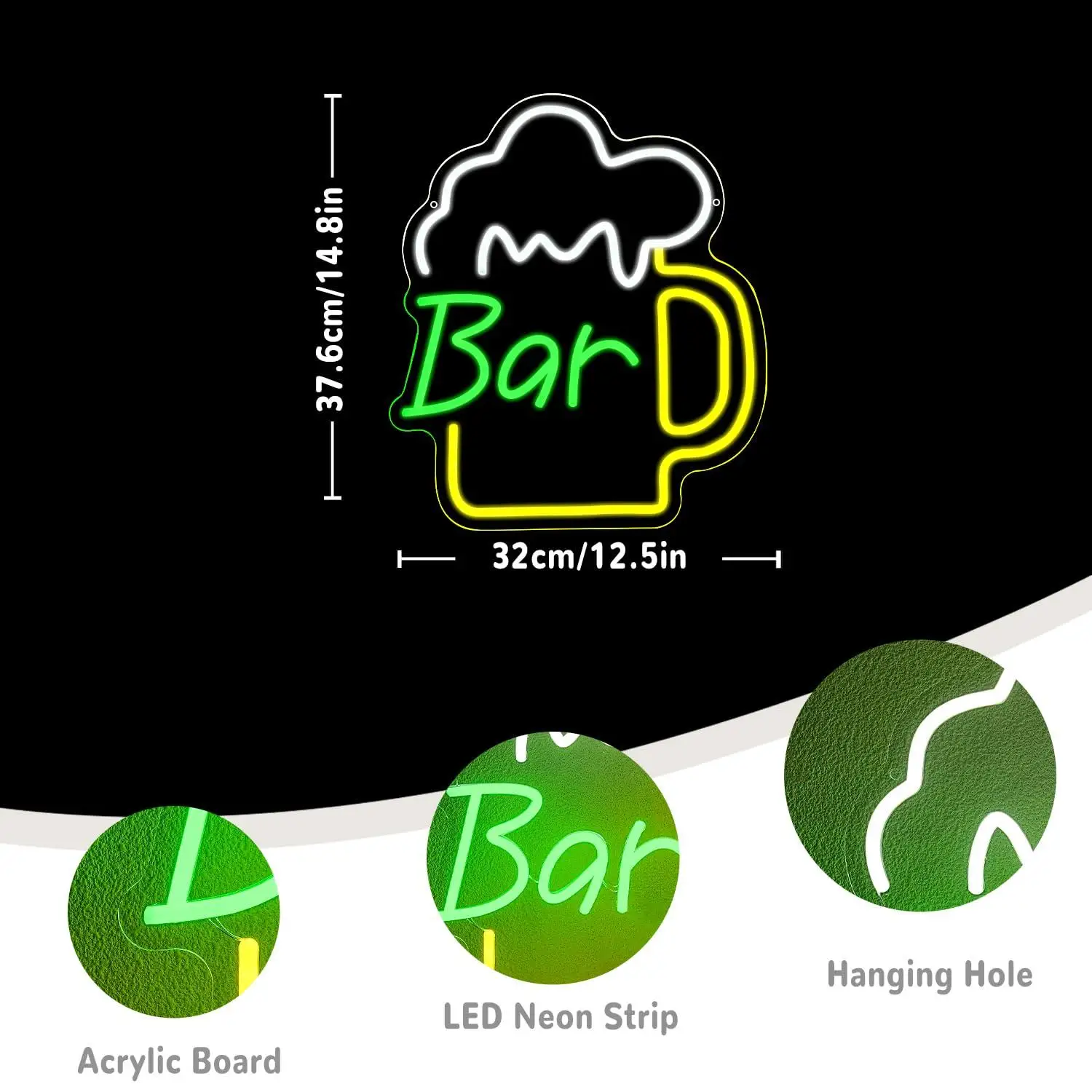 Beer Bar Neon Sign USB Dimmabl – Home Bar Signs recenzja i cena