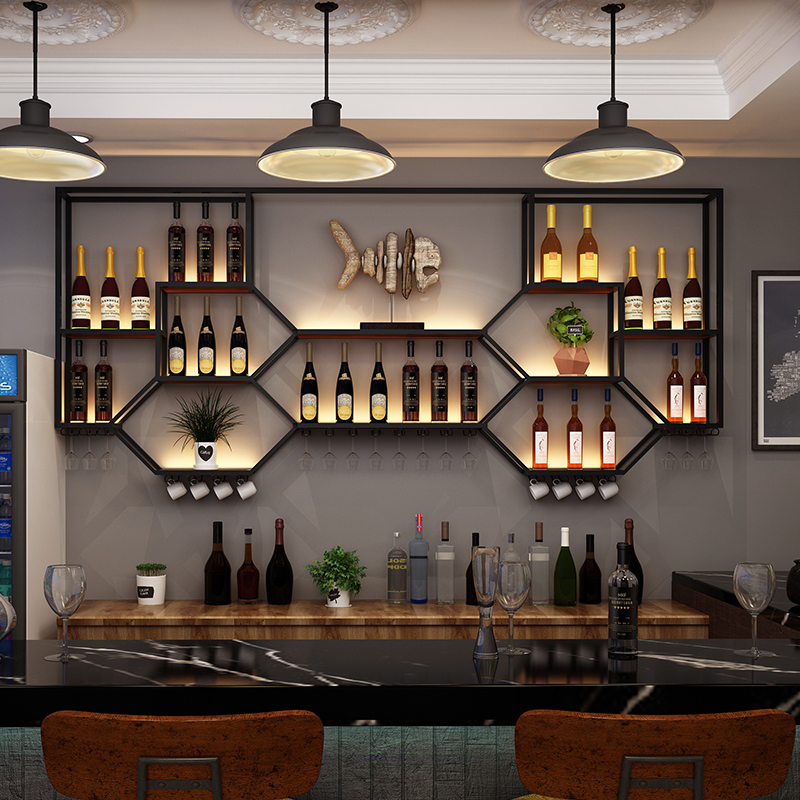 Metal Shelves Wine Cabinet Liv – Home Bar Shelf recenzja i cena