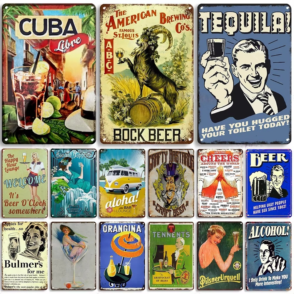 Rusty Metal Tin Sign Beer Meta – Home Bar Signs recenzja i cena