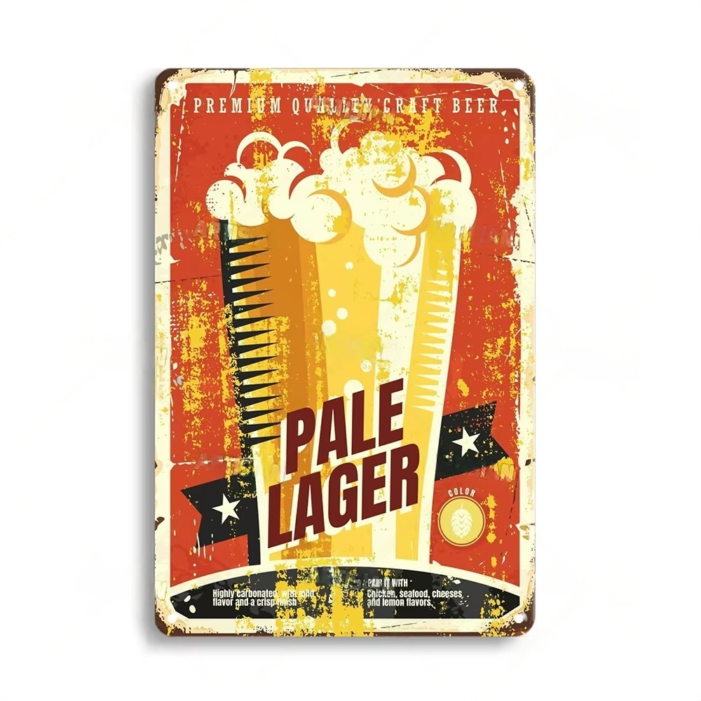 Rusty Metal Tin Sign Beer Meta – Home Bar Signs recenzja i cena