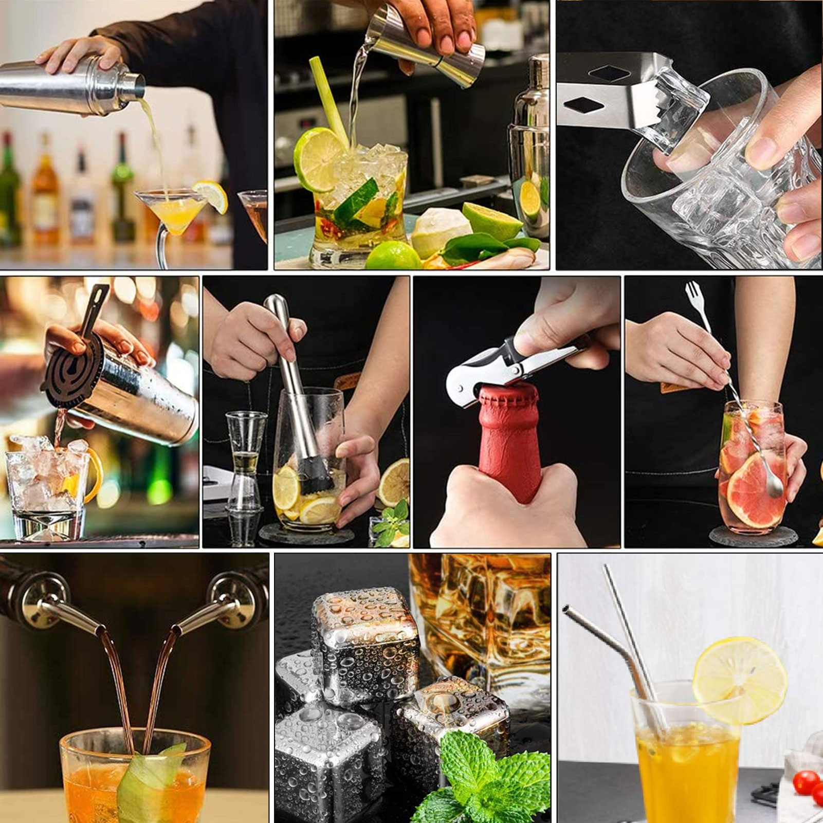 Cocktail Making Set Shaker Sta – Cocktail Recipe Book recenzja i cena