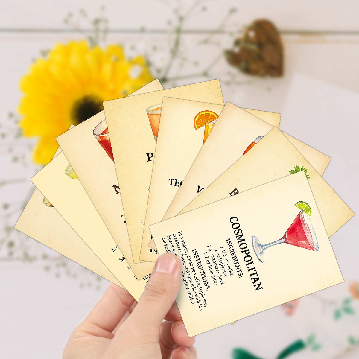 20pcs Cocktail Ingredients Rec – Cocktail Recipe Book recenzja i cena